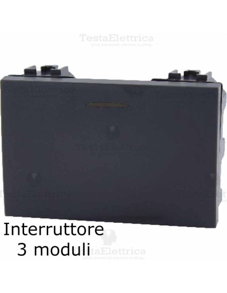 Interruttore 3 moduli compatibile bticino LivingLight
