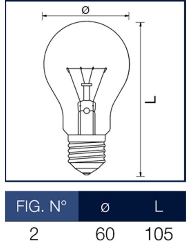 Lampada a incandescenza goccia 150W Leuci