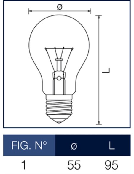 Lampada a incandescenza goccia 150W E27 Leuci